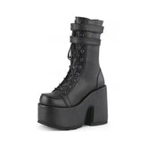 Square Heel Round Toe Mid-Calf Booties